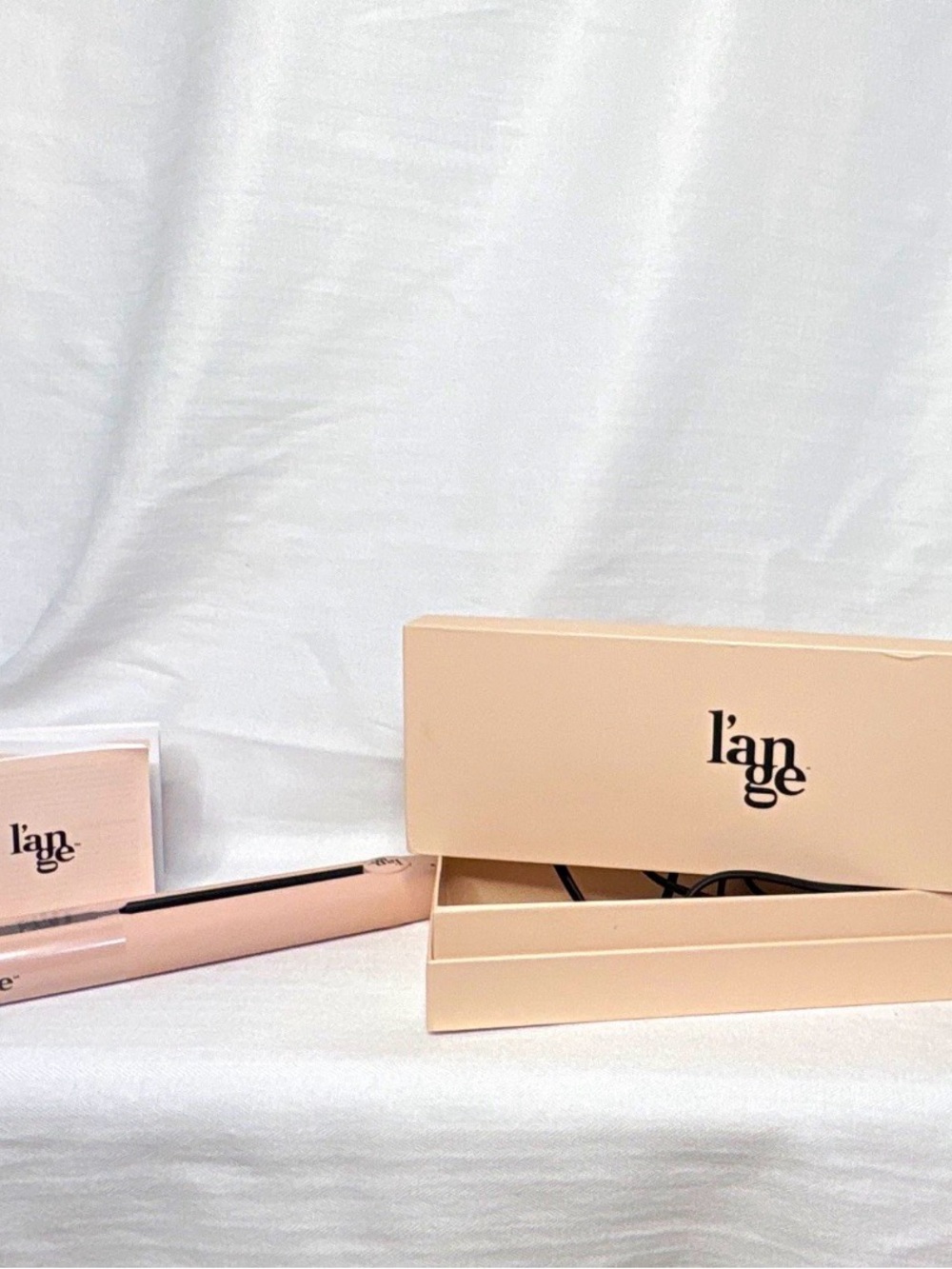 Lange Peach/Rose Gold Hair Straightener Set